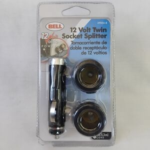 12 Volt 5 Amp Fused Car Plug Twin Socket Splitter 6" Cable Adapter Power Cord